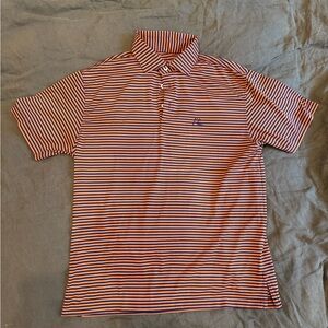 Rhoback Performance Polo - The Biltmore (navy and orange), size small